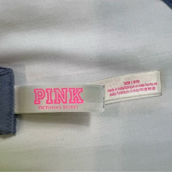 PINK Victoria's Secret Women's 32B Bra Blue Wireless Push-Up Adjustable Straps - Picture 6 of 7